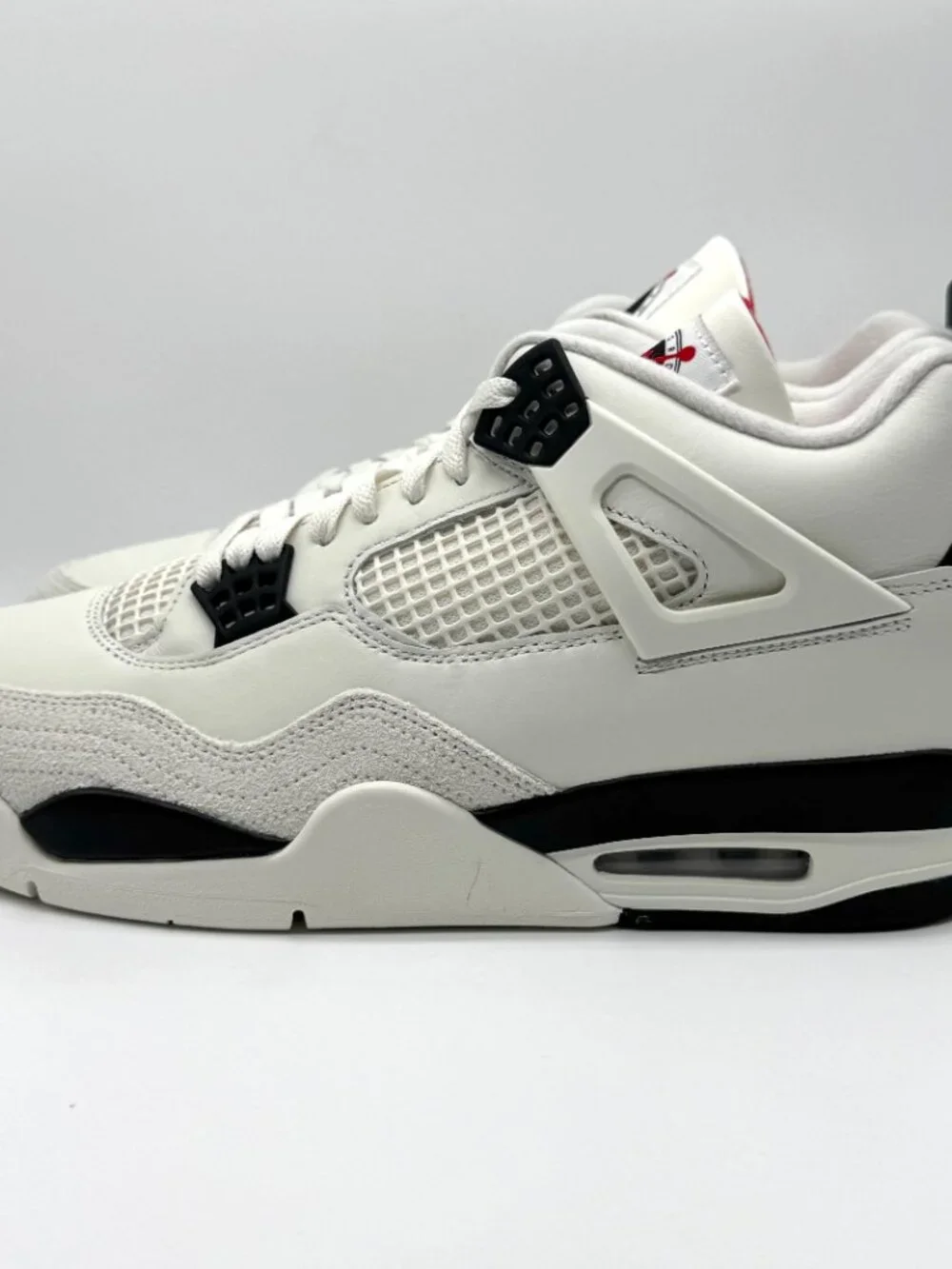 Air Jordan Retro 4 Flight Club Sail Black Shoes Sz 12 New w/ Marks IM4002-100